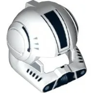 Helmet Clone Pilot with Open Visor and Black Markings Print