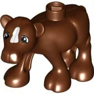 Duplo Animal Cow Baby (Calf) Front Leg Forward with White Blaze Print