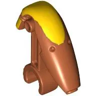 Minifig Head Special with Clip, Mechanical with Yellow Insignia Print (Battle Droid Commander)