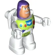 Duplo Figure with White Legs and Lime Space Suit, Nougat Face Print (Buzz Lightyear)