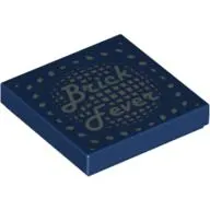 Tile 2 x 2 with Silver 'Brick Fever' and Lights Print