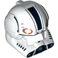 Helmet Clone Pilot with Open Visor and Black and Tan Details Print