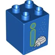 Duplo Brick 2 x 2 x 2 with 'I' and Igloo Print