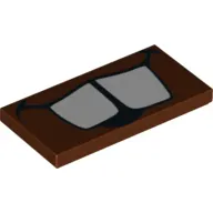 Tile 2 x 4 with Teeth Print