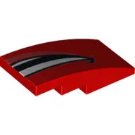 Brick Curved 4 x 2 No Studs with Smiling Mouth Right Half Print