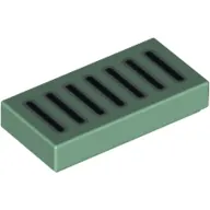 Tile 1 x 2 with Thin Black Grill Lines with Light Bluish Gray Outline Print