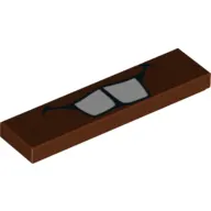 Tile 1 x 4 with Teeth Print (Mater)