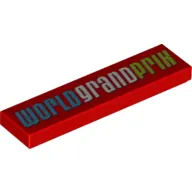 Tile 1 x 4 with 'Worldgrandprix' Print