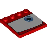 Plate Special 4 x 4 with Studs on One Edge and Eye on White Background Print Left