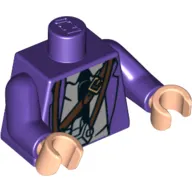 Torso Jacket and Black Tie Print (Knight Bus Conductor), Dark Purple Arms, Light Nougat Hands