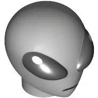 Minifig Head Special, Alien with Large Black Eyes Print