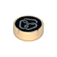 Tile Round 1 x 1 with Ninjago Constrictai Print