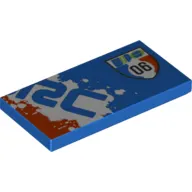 Tile 2 x 4 with 'WGP 06' and 'allinol' Print Model Right Side