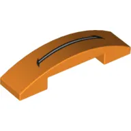 Brick Curved 4 x 1 Double with No Studs and Mouth Open Print