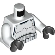Torso Stormtrooper, Detailed Armor Print, White Arms, Black Hands