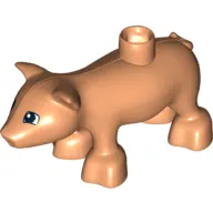 Duplo Animal Pig, Squared Eyes Print