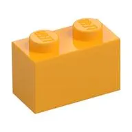 Brick 1 x 2 with Orange Small and Large Star