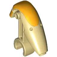 Minifig Head Special with Clip, Mechanical with Orange Insignia Print (Battle Droid Commander)