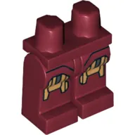 Hips and Dark Red Legs with Iron Man Gold Knee Plates Print 2