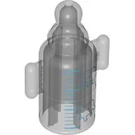 Duplo Baby Bottle with Baby Elephants and Scale Lines Print