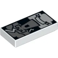 Tile 1 x 2 with Tarot Tower Card Print