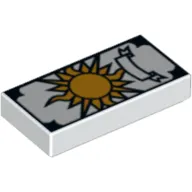 Tile 1 x 2 with Tarot Sun Card Print