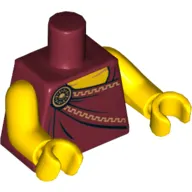 Torso Toga with Gold Clasp Print, Yellow Arms and Hands