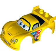 Duplo Car Body 2 Studs on Spoiler with Cars Jeff Gorvette Print