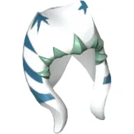 Headdress Togruta Montrals, Dark Blue and Sand Green Ahsoka Print