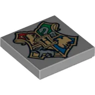 Tile 2 x 2 with Hogwarts Coat of Arms Print