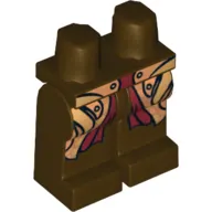 Hips and Dark Brown Legs with Long Gold Coattails Print (Haldir)