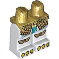 Hips and White Legs with Gold Scaled Armour, Eagle Knee Protection and Yellow Claws Print