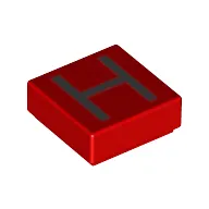 Tile 1 x 1 with letter Capital H Print