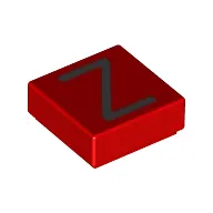 Tile 1 x 1 with letter Capital Z Print