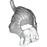 Hair with Beard, Spiked with White Braids Print