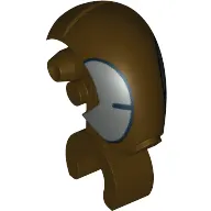 Minifig Head Special, Mechanical with Dark Bluish Gray and Black Print (FA-4 Pilot Droid)