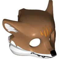 Mask Fox / Skunk, Black Face Details and White Ears Print