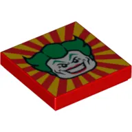 Tile 2 x 2 with Joker Face on Yellow Burst Print