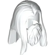 Hair with Beard, Long Straight with Centre Part