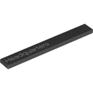 Tile 1 x 8 with "Headquarters" Print Justified Left