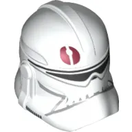 Helmet Clone Trooper Phase 2, Closed Front, Dark Red Emblem Print