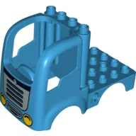 Duplo Car Body Truck 4 x 4 Flatbed with 4 Top Studs - Grille and Headlights Print