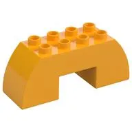 Duplo Brick 2 x 6 x 2 Curved with 2 x 2 Cutout on Bottom