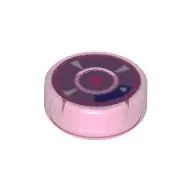Tile Round 1 x 1 with Detonator Print