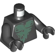Torso Ghostly Muscles Print (Necromancer), Black Arms and Hands