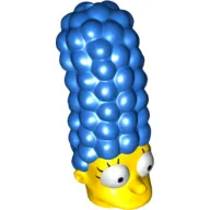 Minifig Head Special, Simpsons, with Tall Hair and Eyes Wide Print (Marge Simpson)