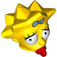 Minifig Head Special, Simpsons, Maggie Simpson - Worried Look
