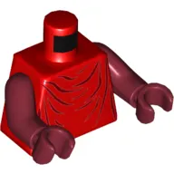 Torso Imperial Royal Guard Robe Print, Dark Red Arms and Hands