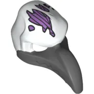 Mask Bird (Vulture) with Dark Bluish Gray Beak and Purple Head Patches Print