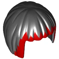 Hair Short Bob Cut with Dark Red Bangs Print (Karai)